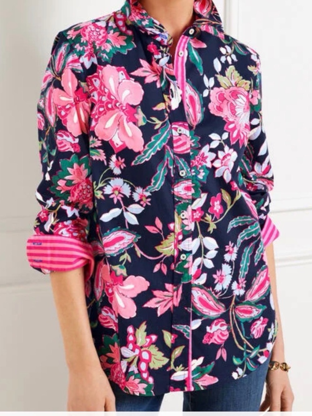 Talbots - MODERN CLASSIC SHIRT - JOYFUL JACOBEAN